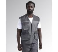 GILET DIADORA 3 POCHES GRIS MÉTAL MOVER POLY - 160302 75070 S