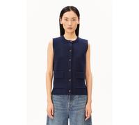 GILET EN TRICOT COMPACT | é100 % coton biologique - bleu (XL)