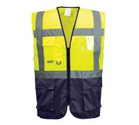 Gilet fluo secouriste Haute Visibilité Portwest Executive Warsaw Jaune / Marine 3XL