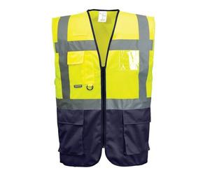 Gilet fluo secouriste Haute Visibilité Portwest Executive Warsaw Jaune / Marine 3XL
