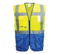 Gilet fluo secouriste Haute Visibilité Portwest Executive Warsaw Jaune / Royal 3XL