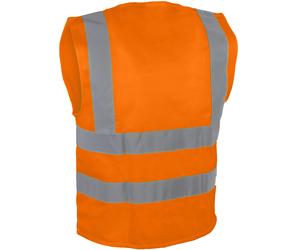 Gilet haute-visibilité 100% polyesterFermeture auto-agrippante 4 bandes - SINGER - GIL4BO M
