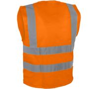Gilet haute-visibilité 100% polyesterFermeture auto-agrippante 4 bandes - SINGER - GIL4BO XL