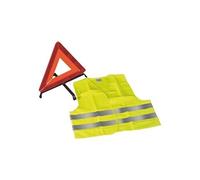 Gilet haute visibilité jaune + triangle de signalisation - Kit -