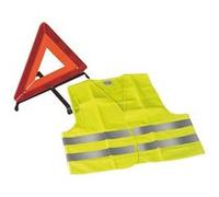 Gilet haute visibilité jaune + triangle de signalisation - Kit - Viso