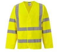 Gilet haute visibilité Portwest baudrier double ceinture manches longues Jaune S - M