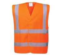 Gilet haute visibilité Portwest baudrier double ceinture Orange 4XL - 5XXL