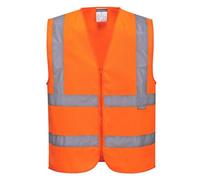 Portwest Gilet Hi-Vis avec zip, Couleur: Orange, Taille: M, C375ORRM