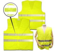Gilet Jaune Fluo de Sécurité avec Bandes Réfléchissantes Polyester Taille L