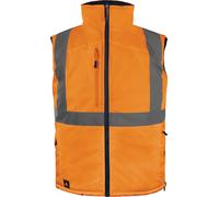 Delta Plus Gilet de travail Fidji 3 – haute visibilité réversible orange et bleu – Taille M