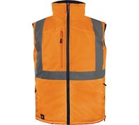 Delta Plus – Gilet de travail haute visibilité Fidji 3 réversible sans manches orange/bleu Taille S