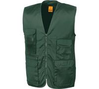 Gilet sans manches reporter multi-poches polycoton Result Vert S