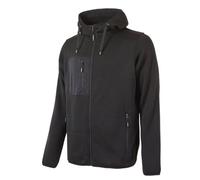 Gilet sweat de travail zippé - U-POWER - UPEY174 - Noir - Manches longues - Capuche réglable XL