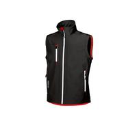 U-Power CLIMB, Gilet Softshell, Tissu Stretch, Léger, Coupe-Vent, Veste Imperméable, avec Fermeture Éclair Intégrale, Vêtements Chauds, pour Randonnée, Course à Pied (Black Carbon )