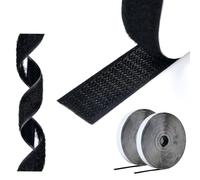 Giloty Velcro Adhésif 5 m x 16 mm Noir, Scratch Autocollant Double Face Extra Fort, Bande Velcro Double Face avec Crochet et Boucle pour Maison, Bureau et Travaux Manuels