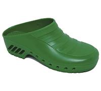 Gima - Sabots Professionnels, Anatomiques, Unisexe, Antidérapants, Antistatiques, Tige Non Perforée, Semelle Perforée, Couleur Vert, Taille EU 39, 1 Paire