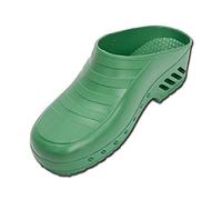 Gima - Sabots Professionnels, Anatomiques, Unisexe, Antidérapants, Antistatiques, Tige Non Perforée, Semelle Perforée, Couleur Vert, Taille EU 47-48, 1 Paire