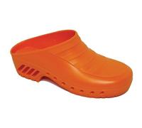 Gima - Sabots Professionnels, Anatomiques, Unisexe, Antidérapants, Antistatiques, Tige Non Perforée, Semelle Perforée, Couleur Orange, Taille EU 43-44, 1 Paire
