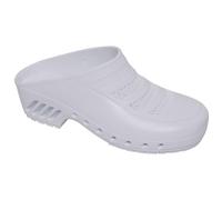 Gima - Sabots professionnels, anatomiques, unisexes, antidérapants, antistatiques, dessus perforé, semelle perforée, couleur blanche, taille EU 42, 1 paire
