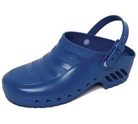 Gima - Sabots Professionnels avec Bride Inclinable et Réglable, Anatomique, Unisexe, Antidérapant, Antistatique, Tige Non Perforée, Semelle Perforée, Couleur Bleu Taille EU 38, 1 Paire.