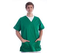 Gima - Tunique, coton/polyester, unisexe, Blanc, pour infirmières, les médecins, la beauté, Soins de santé, vernis à ongles, SPA Saloon, XXL, green, 1