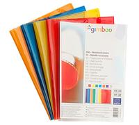 GIMBOO Lot de 25 Protège-Cahiers A5 Rouge Transparent Film Polypropylène 150 µm Modèle 2285BTS14PL-04 À Enfiler
