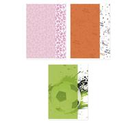 Gimboo Lot de 3 cahiers scolaires A4 quadrillés 60 feuilles 70 g/m² Motif mélangé/Article scolaire/Type scolaire/Format A4 / Mélange de couleurs