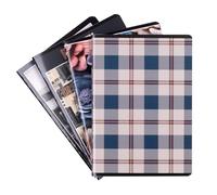 gimboo Lot de 4 cahiers d'école, format A5, 80, 80 feuilles à carreaux, mixtes, 4 pièces, motifs assortis, pour la rentrée des classes primaire, avec marge, cartes blanches, carreaux bleus