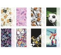 Gimboo Lot de 8 cahiers scolaires A5 quadrillés 32 feuilles 70 g/m² Motif mélangé/Article scolaire/Type scolaire/Format A5 / Mélange de couleurs
