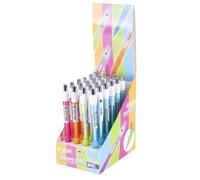 gimboo Porte-mine HB Graphite : 0,5 mm/Multicolore / 24 pièces/Couleurs assorties/Emballé dans un présentoir/Poignée ergonomique en caoutchouc