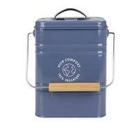 Gimel 536732 Boîte à compost de cuisine 3.5L 16.5 cm x 24.5 cm en métal peint - 1 filtre à charbon inclus pour piéger les odeurs