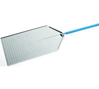 GiMetal Pelle à pizza au mètre en aluminium anodisé perforé 40 x 60 cm avec manche 1,20 m, diamètre 40 x 61 cm