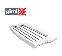 Gimi – Étendoir mural Telepack 100 – Résine et aluminium – 7 m d'étendage