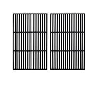 Gimisgu Lot de 2 Grilles en Fonte Émaillée Rectangulaires pour Barbecue à Gaz et Charbon de Bois, Accessoires pour Barbecue