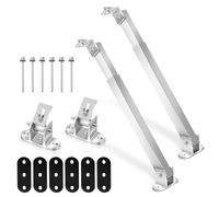 Gimisgu Support de Panneau Solaire en Aluminium pour Toit Plat - Angle Réglable 0° à 60° - Supports d'Inclinaison pour Camping-Car, Bateau (1 Paire)