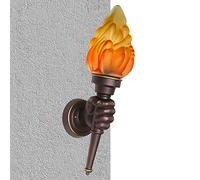 GIMOCOOL Lampes Torches murales - Applique Murale créative avec Lampe Torche à Main Classique | Applique Murale de Chevet de Chambre à Coucher en Verre Nordique Luminaires muraux industriels Vintage