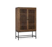 GINER Y COLOMER Armoire à 2 portes en bois d'acacia et métal