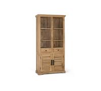 GINER Y COLOMER - Buffet en bois de mango massif, style rustique, finition naturelle avec portes et tiroirs, fermeture magnétique