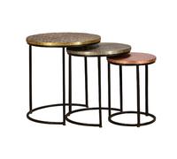 Giner y colomer Ensemble 3 tables basses gigognes - Multicolore