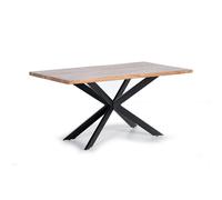 Giner y colomer Table à manger bois acacia et métal - Brun