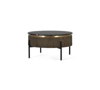 Giner y colomer Table basse bois marbre - Bronze et noir