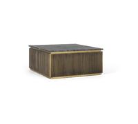 Giner y colomer Table basse carrée marbre - Bronze et noir