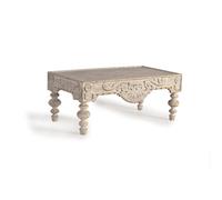 Giner y colomer Table basse en bois de manguier sculpté - Blanc