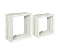 Ginevra Étagères murales cube Lot de 2 - Design moderne