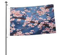 Ginfult Art Drapeau rose japonais en fleurs de cerisier pour extérieur, 6 x 91 cm, drapeau de jardin double face en polyester décoratif pour terrasse, pelouse, porche, balcon