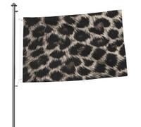 Ginfult Drapeau d'extérieur imprimé léopard guépard 61 x 91 cm drapeau de jardin double face en polyester pour terrasse, pelouse, porche, balcon