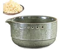 Ginger Grinder Bowl - 2-in-1 Ceramic Cat Design Stripper, Manual Tool