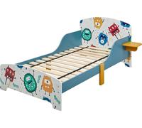 GINGER HOME Lit d'enfant 140x70 cm MONSTER, avec protection contre les chutes, en bois
