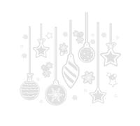 Ginger Ray- Autocollants pour fenêtre de Noël, RED-525, Blanc