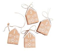 Ginger Ray Boîtes de calendrier de l'Avent de Noël en forme de maison en pain d'épices - Laissez neiger